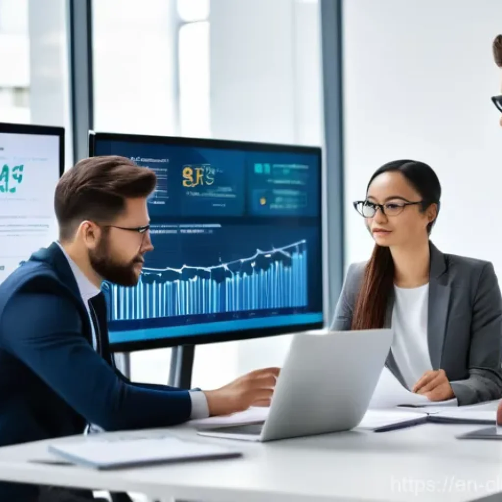 클라우드 네이티브 환경에서의 자원 관리 전략 - A diverse team of professionals (engineers, finance analysts, and operations specialists) in a brigh...