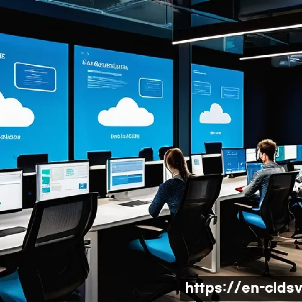 클라우드 네이티브 툴킷 소개 - A modern software development office environment featuring a diverse team of developers collaboratin...