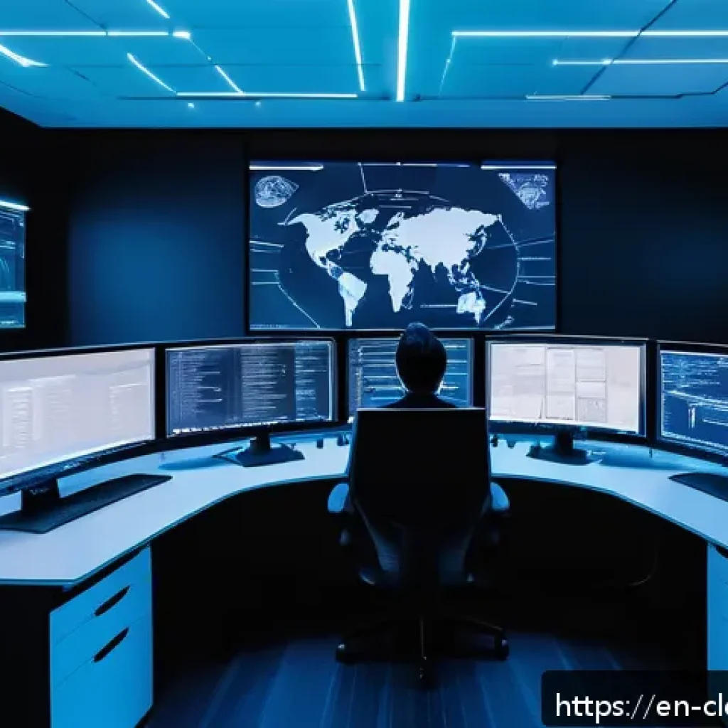 클라우드 네이티브 보안 베스트 프랙티스 - A futuristic cloud-native software development environment showcasing a diverse team of developers a...